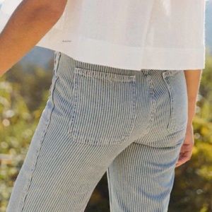 Vintage Adriano Goldschmied Railroad Stripe Flared Jeans